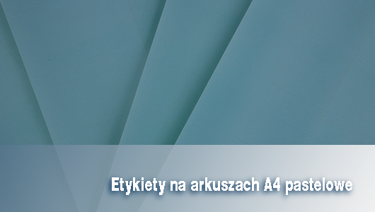 Etykiety samoprzylepne na arkuszach A4 pastelowe
